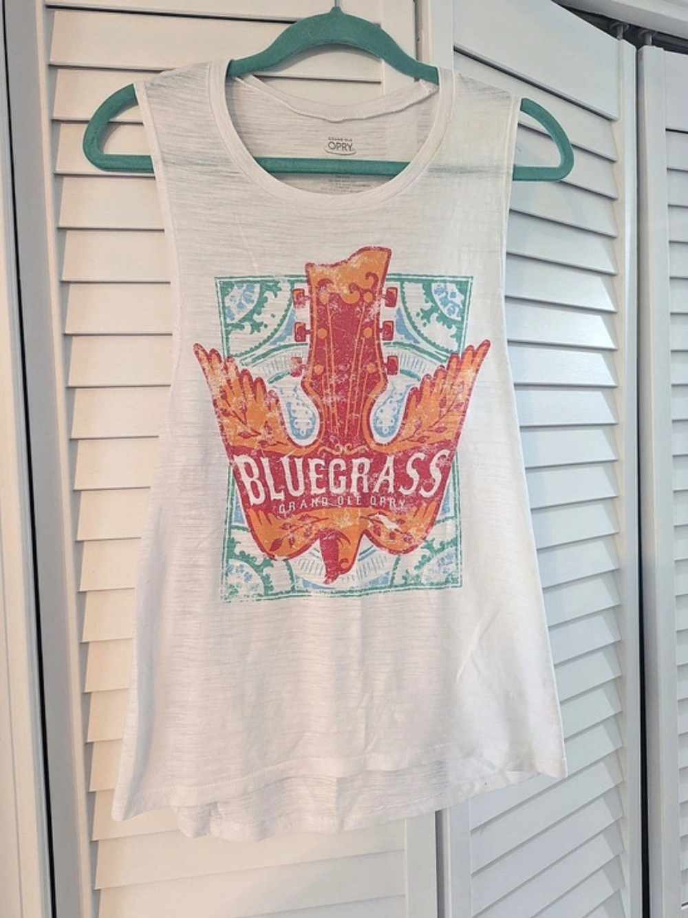 Women's Size Small Grand Ole Opry Wings Tank Top (White, Red, Orange, And Teal)